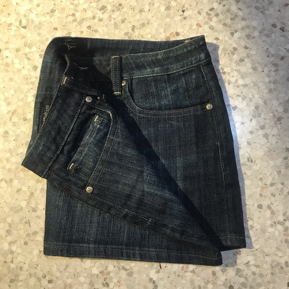 Denim mini skirt